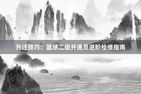 升迁技巧：篮球二级开通员进阶检修指南